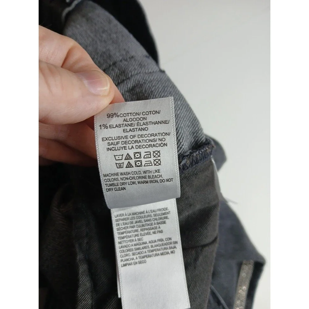Lucky Brand Mid Rise Sienna Slim Boyfriend Jean Black Silver Glitter 10/30 Y2k‎